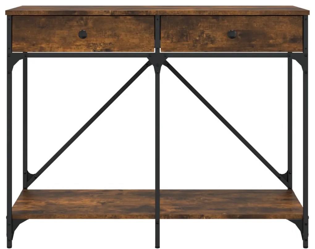 Mesa consola 100x39x78,5 cm derivados madeira carvalho fumado