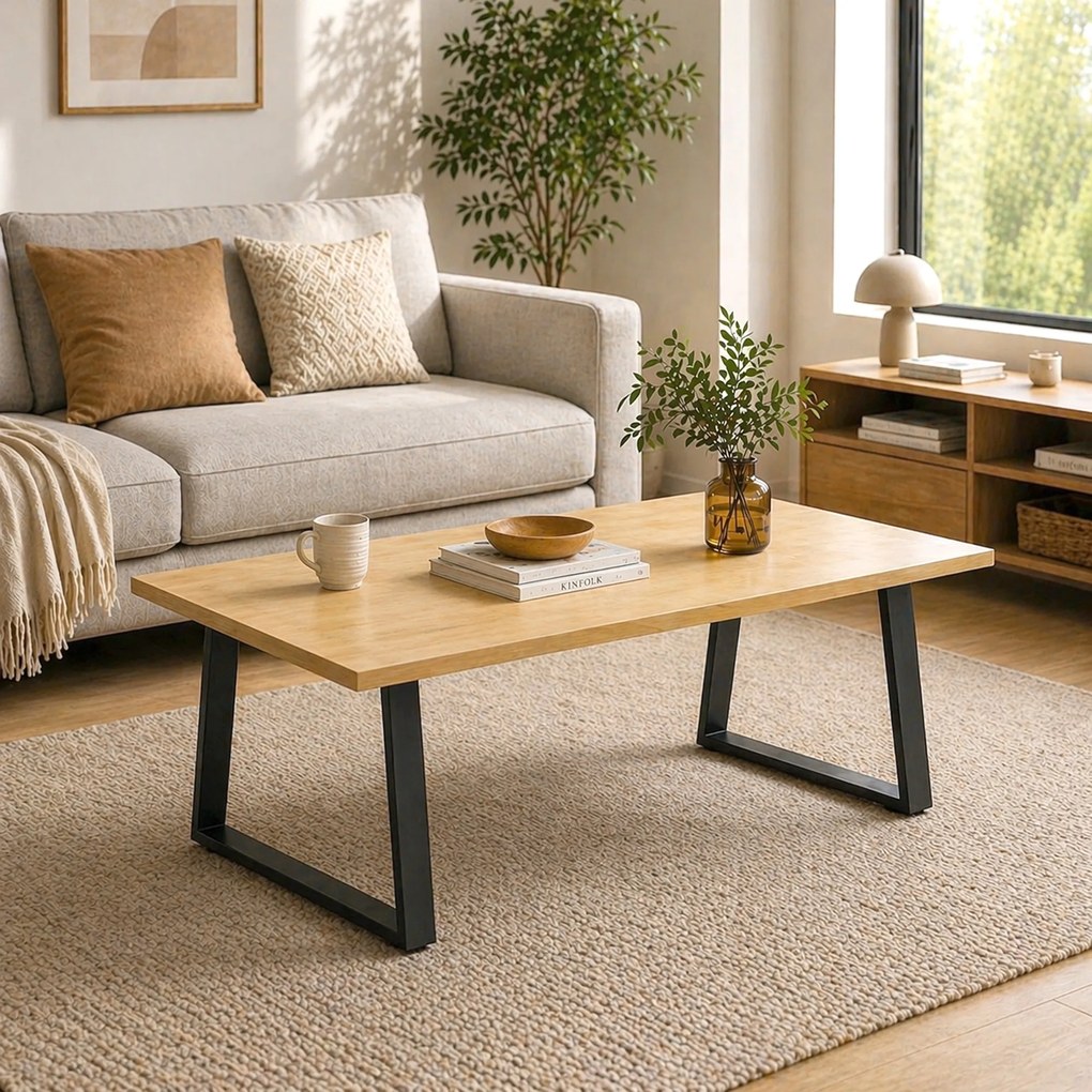 Conjunto de 2 pés Pés de mesa em aço, 60 x 43 cm, (TAMPO NÃO INCLUIDO) com patins ajustáveis e parafusos, preto