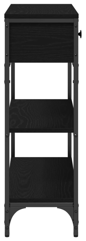 Mesa de Console vidaXL Madeira de Carvalho Preto 72,5x25x75 cm Madeira