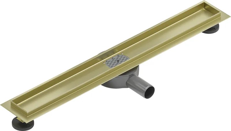Mexen Flat 360° corpo para ralo linear giratório 50 cm, dourado escovado - 1A40050