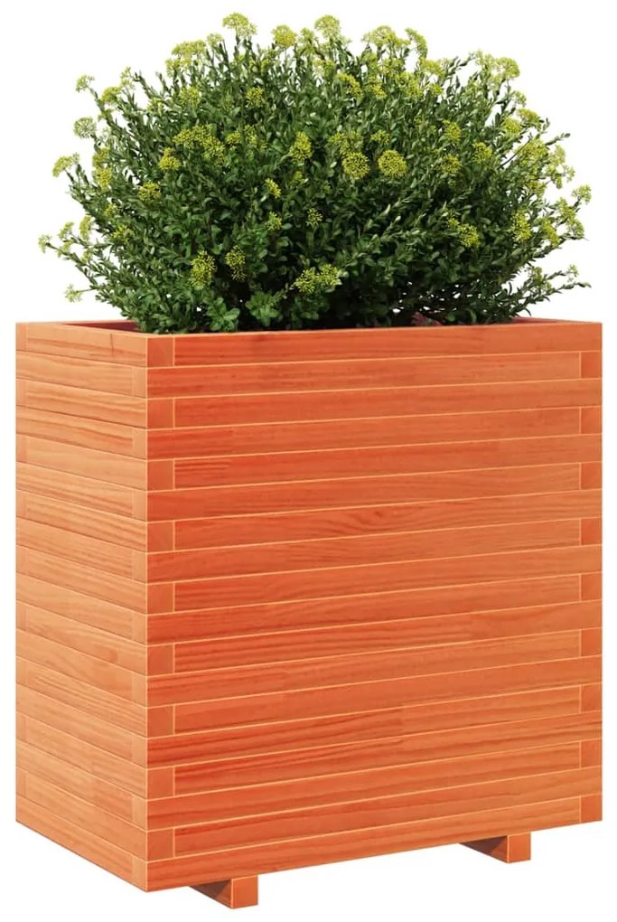 Vaso/floreira de jardim 70x40x72,5 cm pinho maciço castanho mel