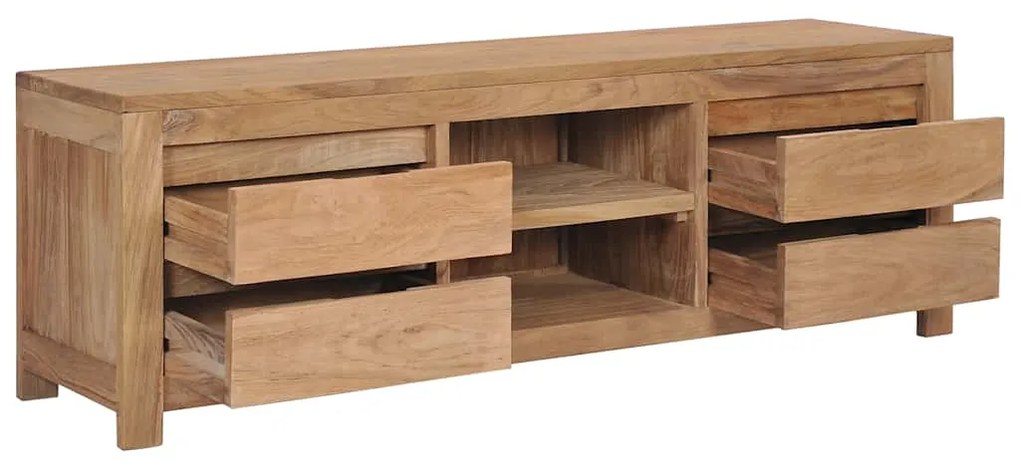 Móvel de TV 115x30x40 cm madeira teca maciça