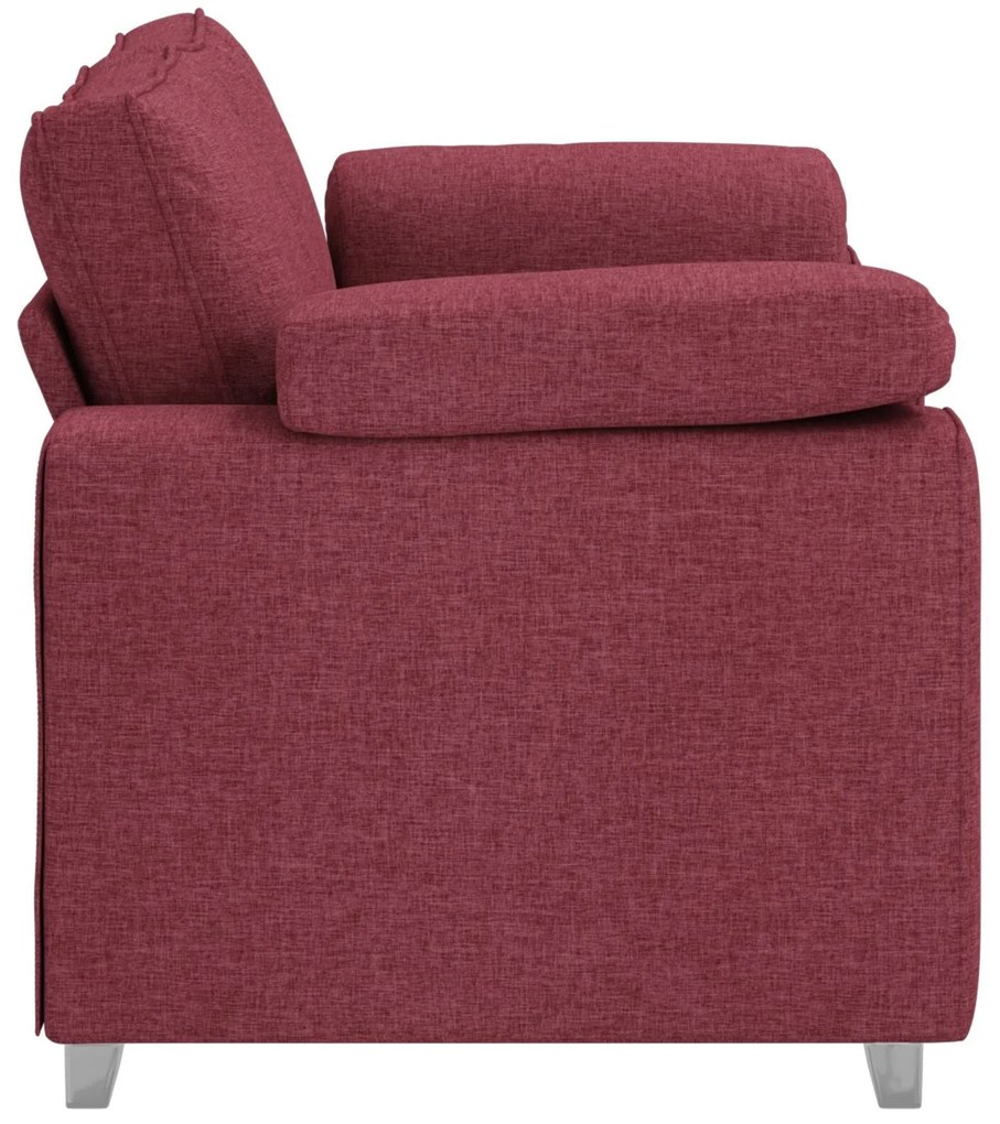 Sofá Loveseat vidaXL Vermelho Vinho 120 cm em Tecido