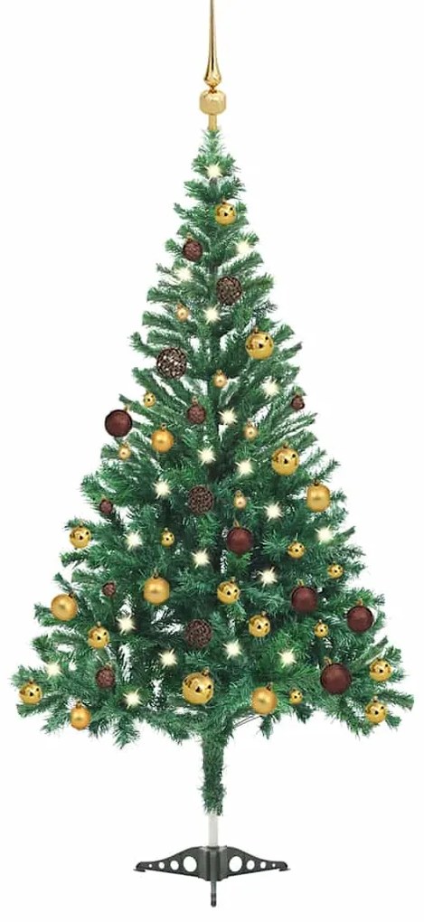 Árvore de Natal artificial pré-iluminada + bolas 564 ramos