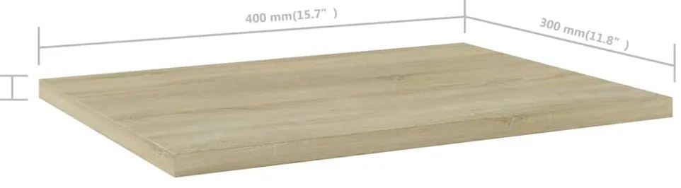 Prateleiras estante 4pcs 40x30x1,5cm contraplacado cor carvalho