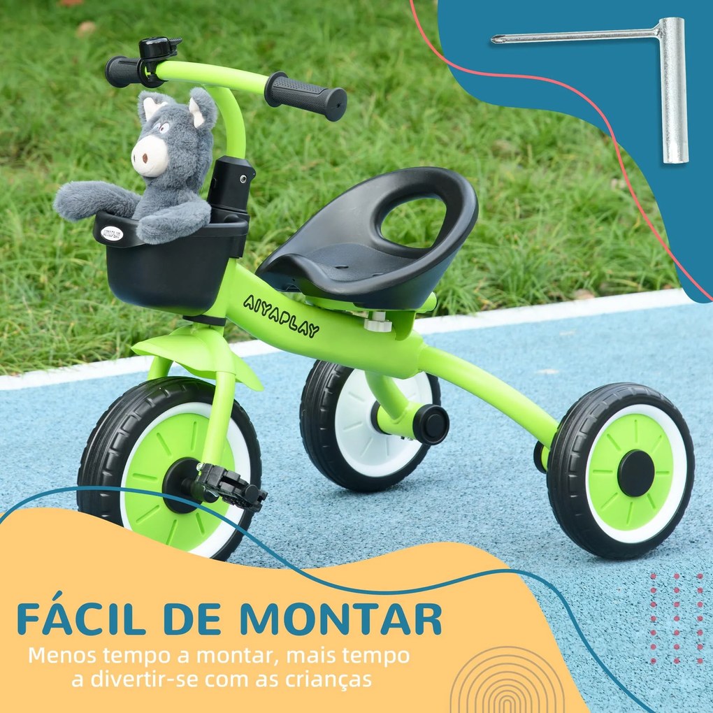 AIYAPLAY Triciclo para Crianças de 2 a 5 anos Triciclo Infantil com As
