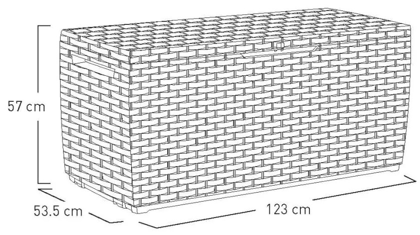 Caixa de arrumação para jardim Capri 302 L antracite