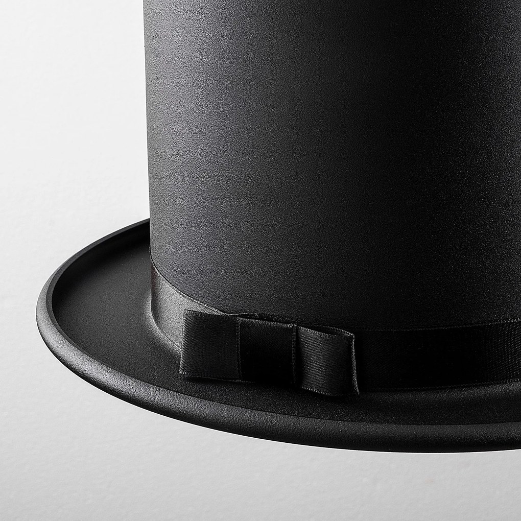 Candeeiro de Teto Fotr Sivani – Preto e Laranja – 30 cm de Diâmetro, 1