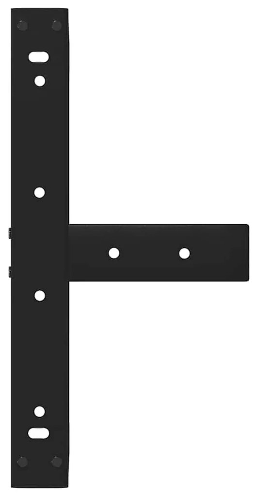 Pés para mesa de centro em forma de T, 2 peças, preto, 50x25x(30-31) c