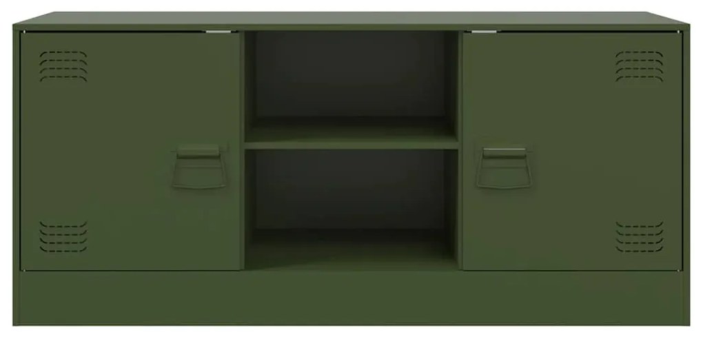 Móvel de TV 99x39x44 aço verde azeitona