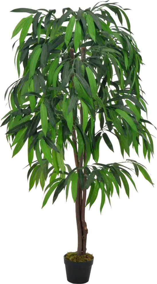 Planta mangueira artificial com vaso verde 140 cm