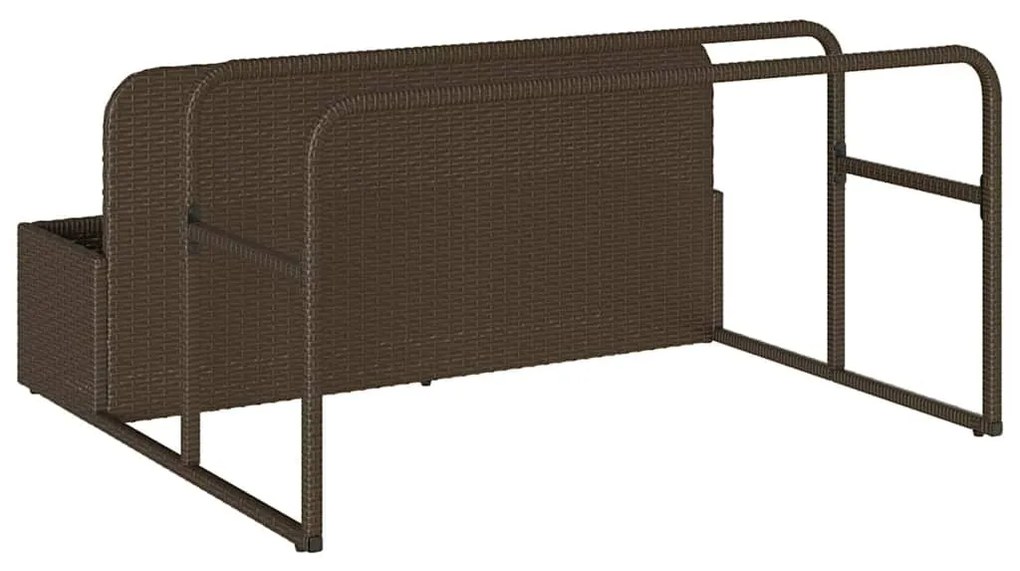 Armazenamento de bóias junto à piscina 110x100x57 cm vime PE