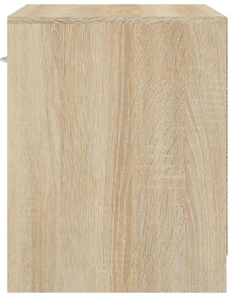 Mesa de cabeceira com gavetas 2 pcs cor de carvalho