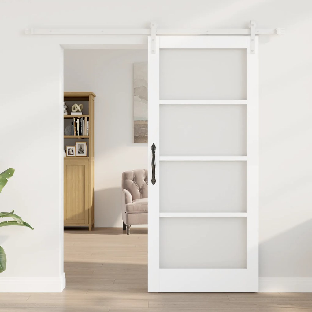 Porta Deslizante com Conjunto de Ferragens "ORKDAL" Madeira Sólida Bra