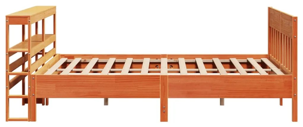 Cama sem colchão 180x200 cm pinho maciço castanho-mel