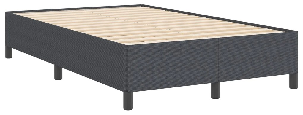 Cama vidaXL Cinza Escuro 120x200 cm Tecido Corduroy