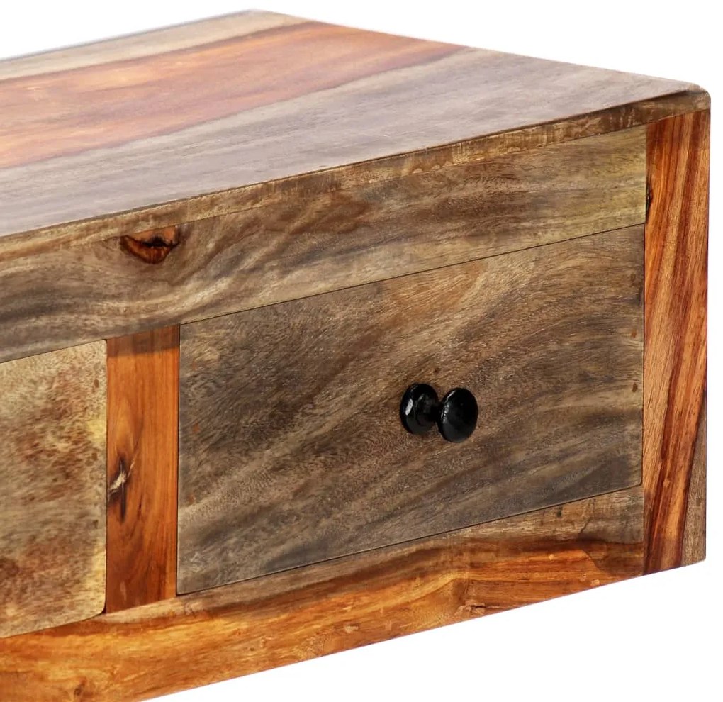 Mesa consola de parede 100x25x20 cm madeira de acácia maciça