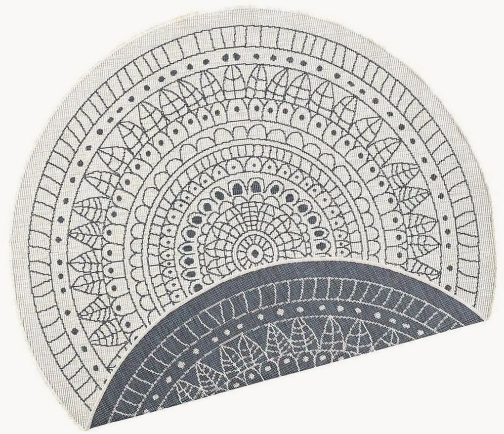 Tapete redondo reversível para interior e exterior Porto