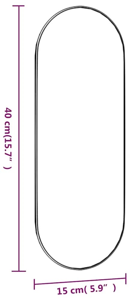 Espelho de parede oval 15x40 cm vidro
