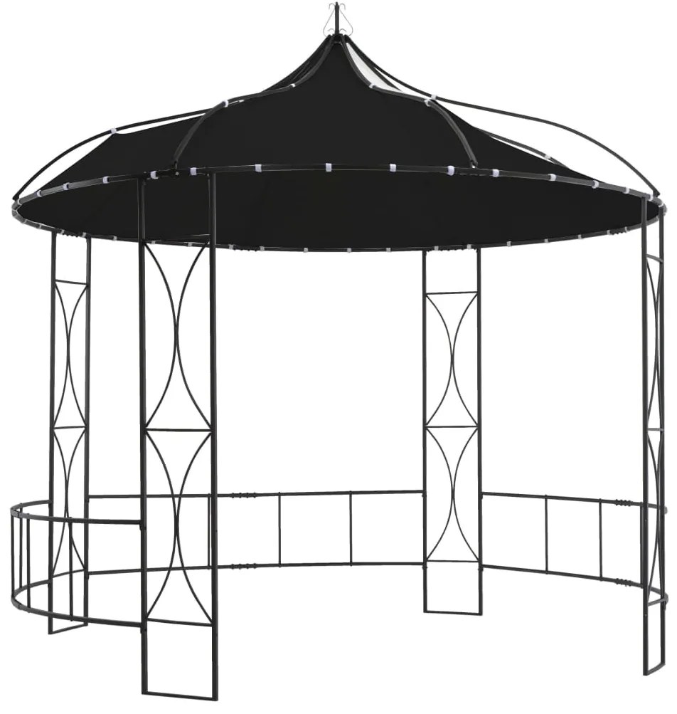 vidaXL Gazebo redondo 300x290 cm antracite