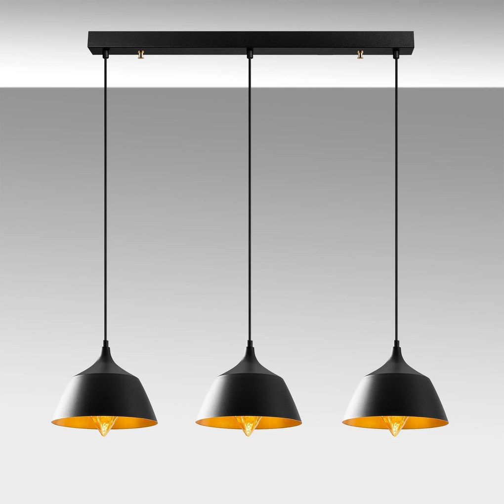 Candeeiro de Teto Dodo – Preto – 95 x 25 cm