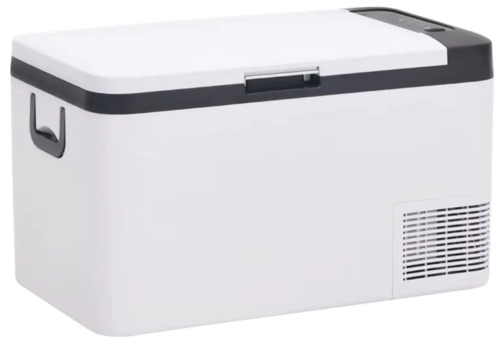 vidaXL Mala térmica com pega 18 L PP e PE preto e branco