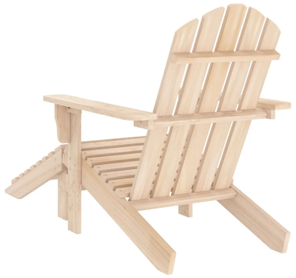 Cadeira Adirondack - Para Jardim com otomano - Em Abeto Maciço - 70x14