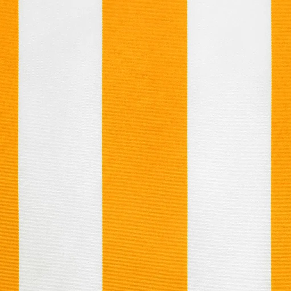 Tecido substituição p/ sanefa toldo 5 m riscas amarelo/branco