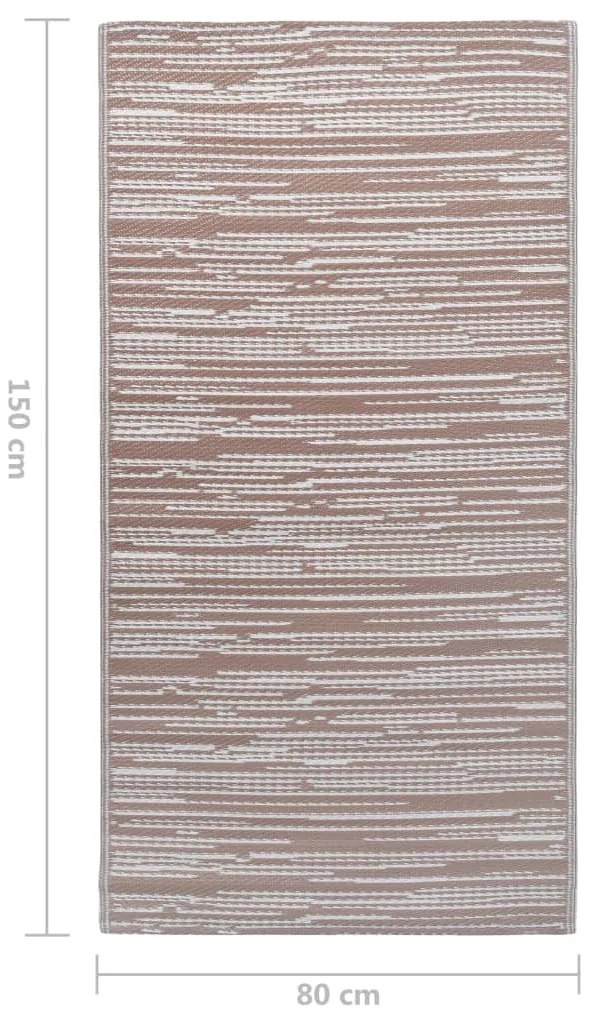 Tapete de exterior 80x150 cm ARAKIL PP castanho