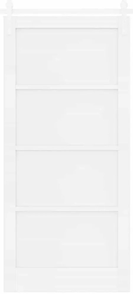 Porta Deslizante vidaXL com Conjunto de Ferragens Branca 93x202 cm Mad