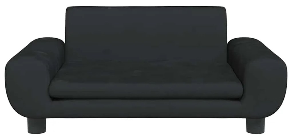 Cama para cães 70x45x33 cm veludo preto