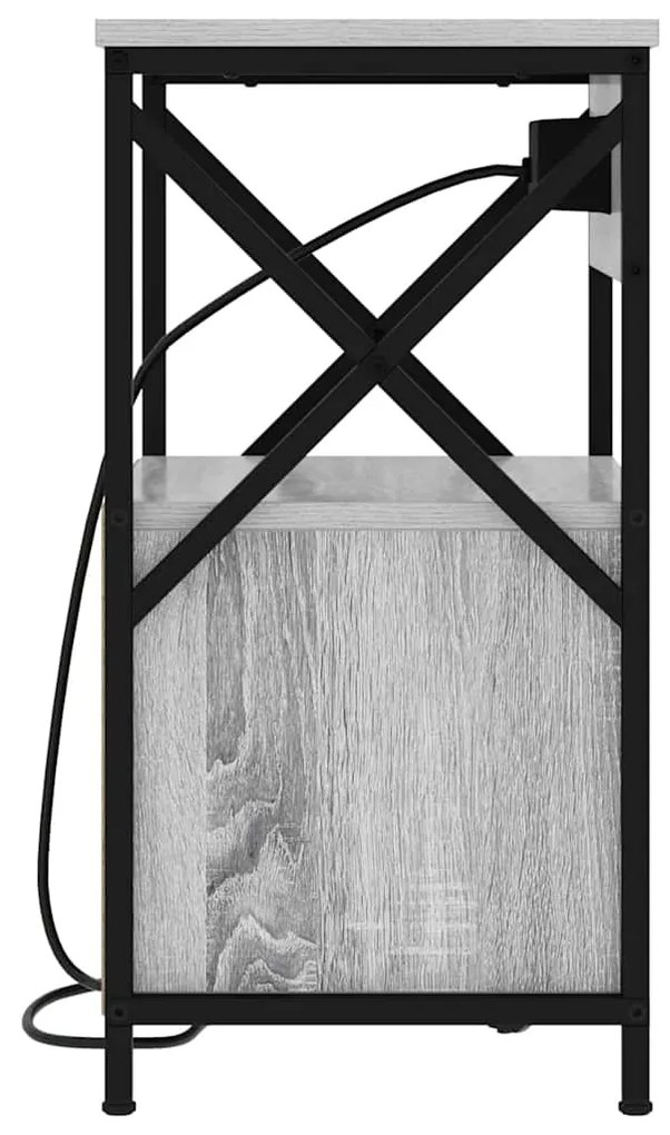 Armário de Cabeceira 2 pcs Sonoma cinzento 40 x 31 x 60 cm