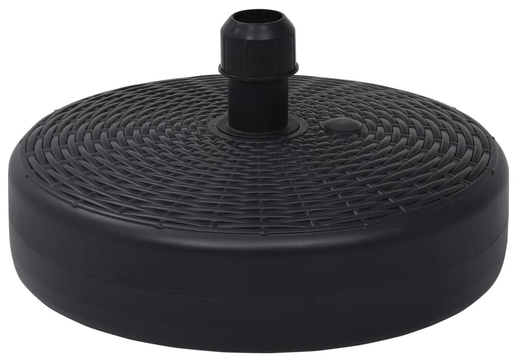 vidaXL Base para guarda-sol com areia/água 24 L preto