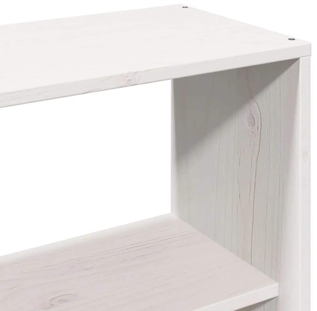 Cabeceira com arrumação 150 cm madeira de pinho maciça branco