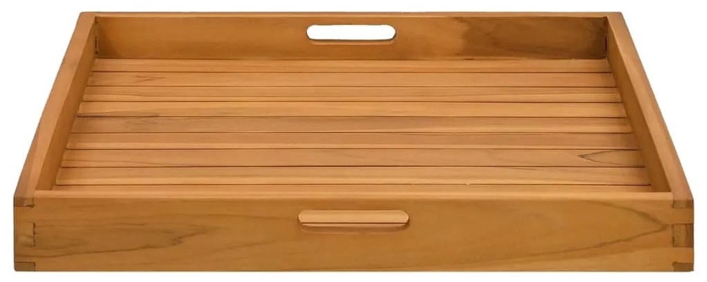 Bandeja de servir 60 x 60 cm madeira de teca maciça