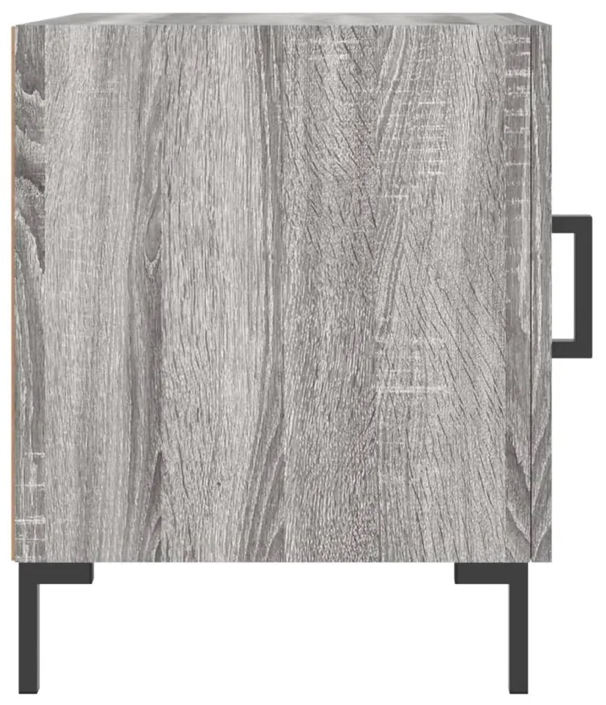 Mesa cabeceira 40x40x50 cm derivados de madeira cinzento sonoma
