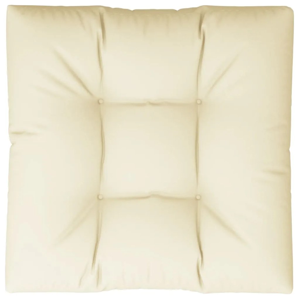 Almofadão para sofá de paletes 80x80x12 cm tecido creme