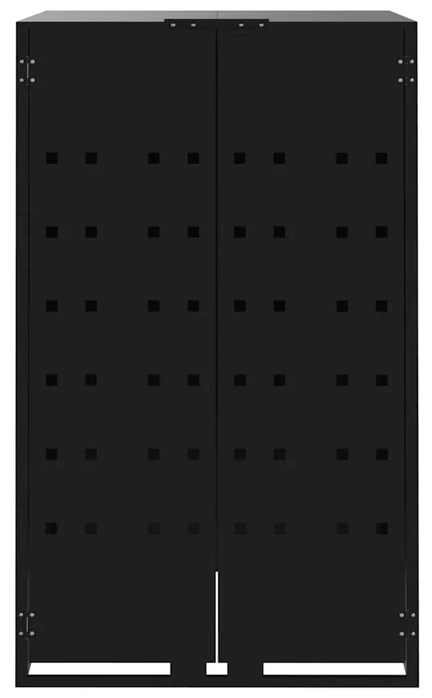 Abrigo para 5 caixotes do lixo 345x79x117 cm aço preto