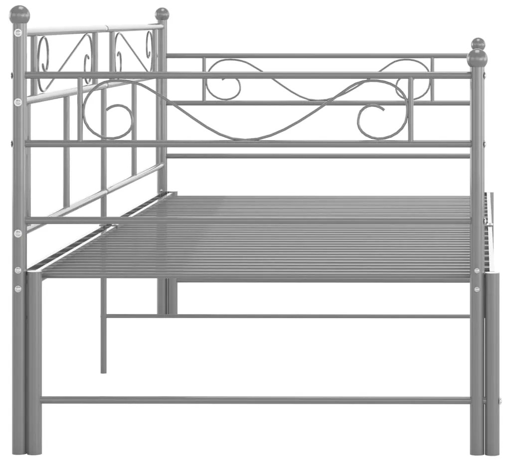 Estrutura sofá-cama de puxar 90x200 cm metal cinzento