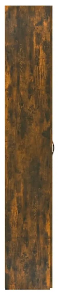 Armário escritório 60x32x190cm derivado madeira carvalho fumado