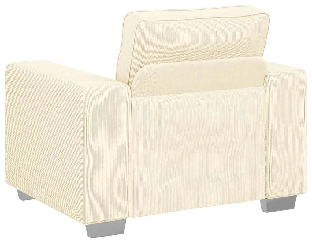 Poltrona 60 cm tecido corduroy creme