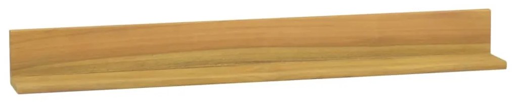 Prateleiras de parede 2 pcs 90x10x10 cm madeira de teca maciça
