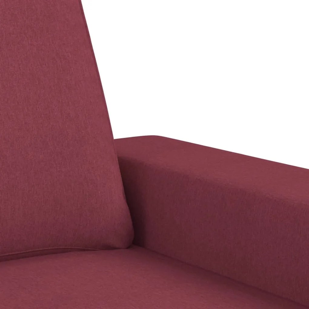 Sofá de 2 lugares tecido 120 cm vermelho tinto