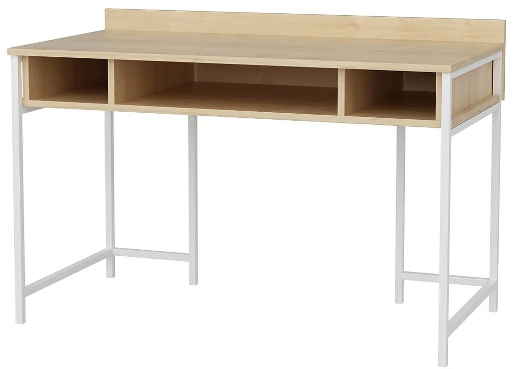 Secretária Alma – Branco Carvalho – 120x60x74,8 cm