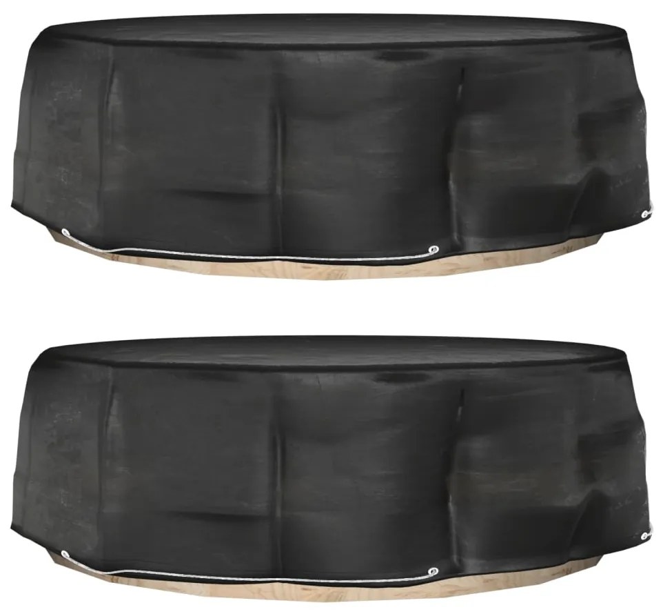 Capas p/ espreguiçadeira ilha 2 pcs 10 ilhós Ø236x67 cm redondo