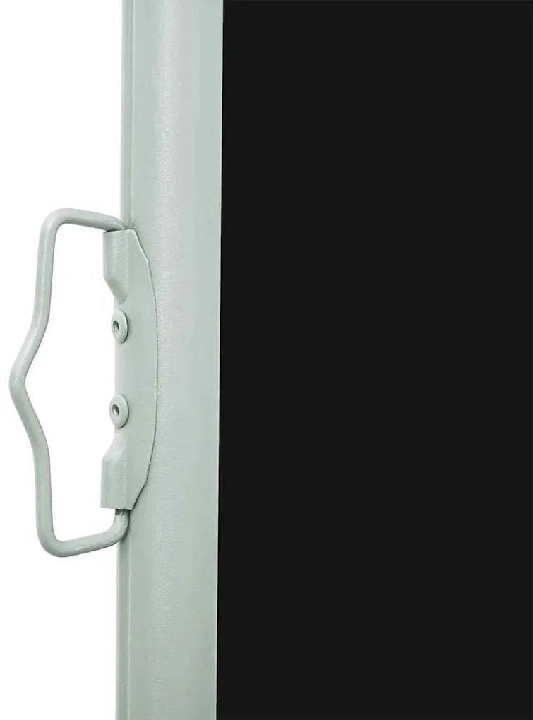 Toldo lateral retrátil para pátio 140x600 cm preto