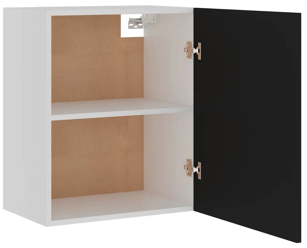 Armários de parede “Lyon” 2 pcs derivados madeira preto