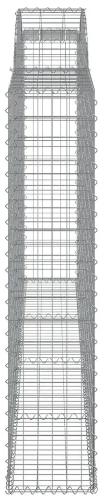 Cesto gabião arqueado 300x30x140/160 cm ferro galvanizado