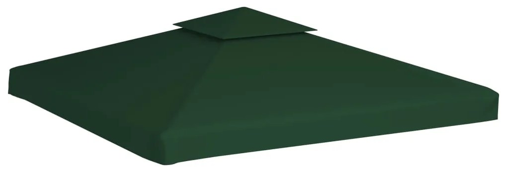 Cobertura de substituição p/ gazebo 310 g/m² verde 3x3 m