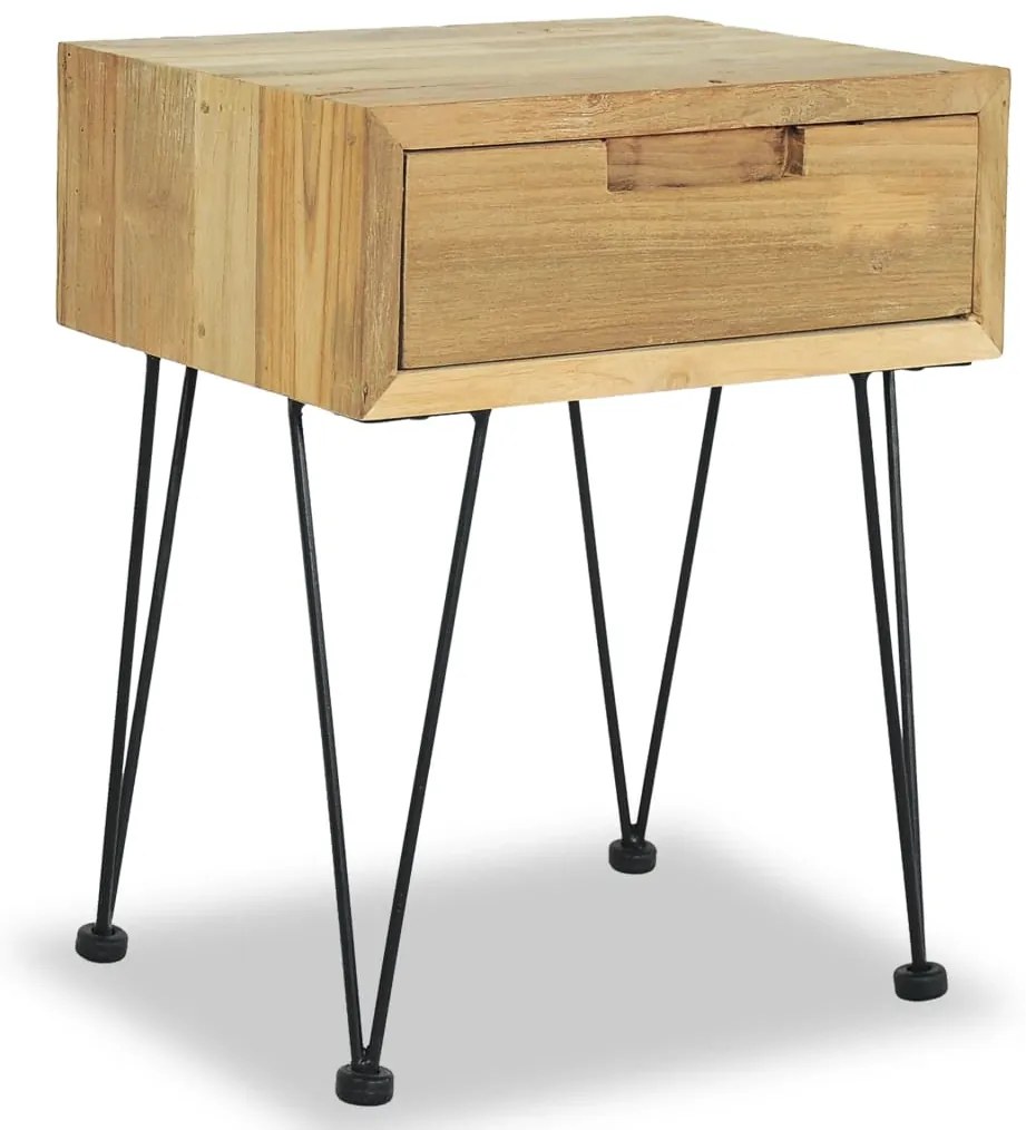 Mesa de cabeceira 40x30x50 cm teca maciça